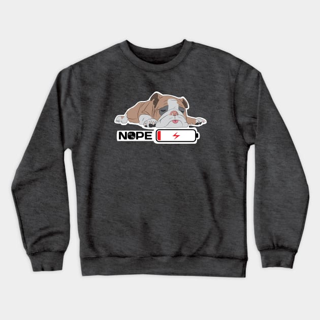 Snoozing Bulldog Crewneck Sweatshirt by AltTabStudio